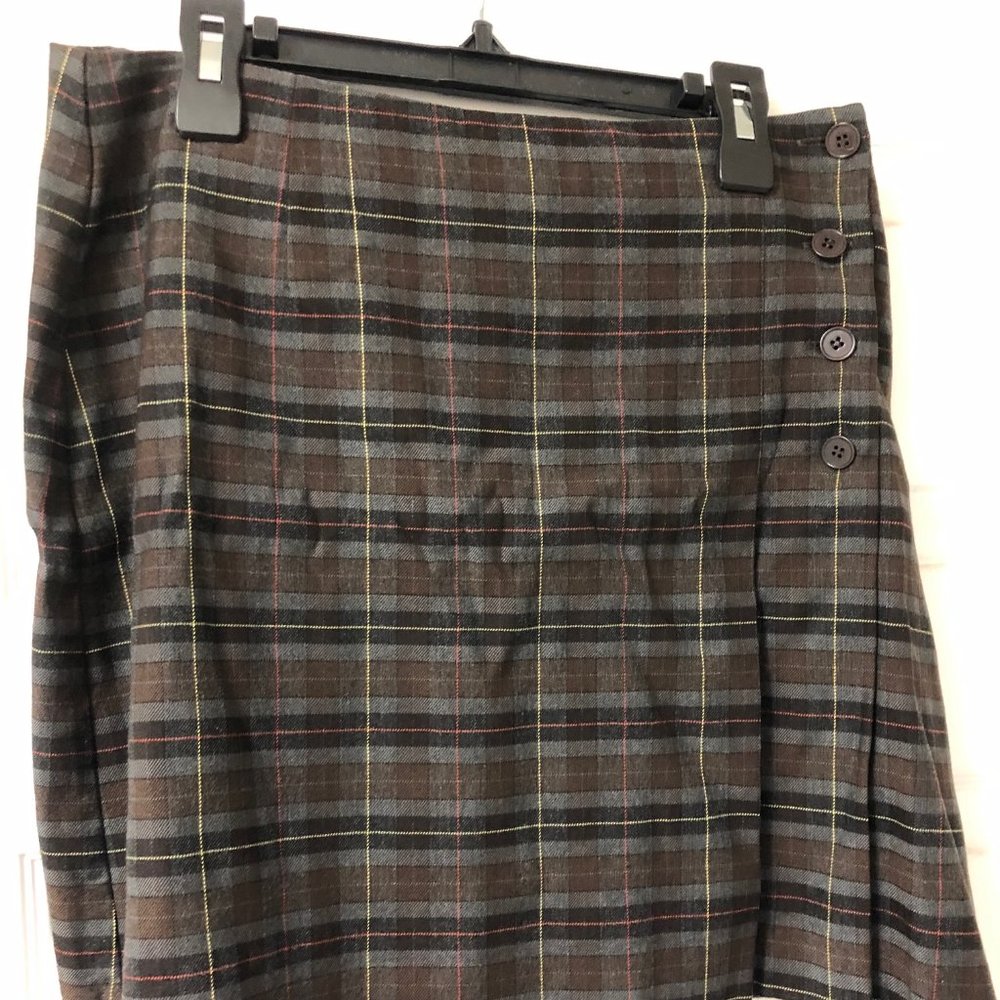 Hugo Buscati Plaid Skirt